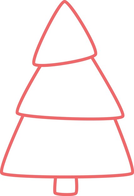 Vector garabato del árbol de navidad