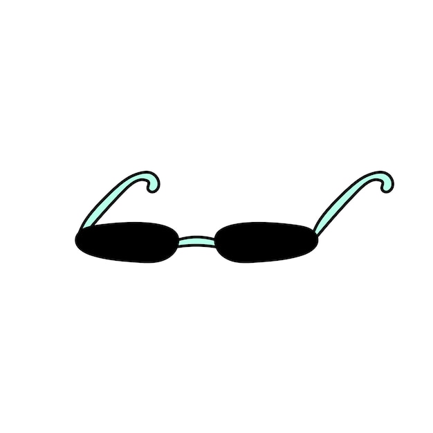 Vector garabato de gafas de sol de los 90