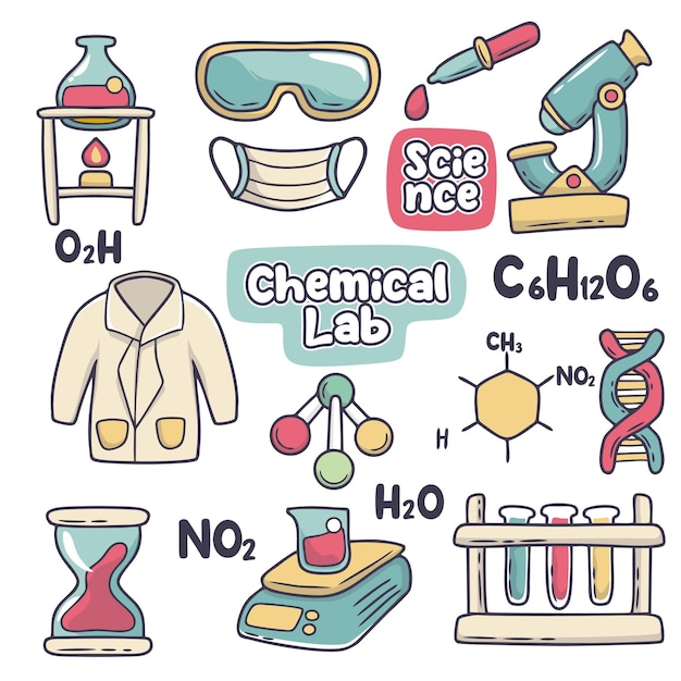 Un garabato de un laboratorio químico