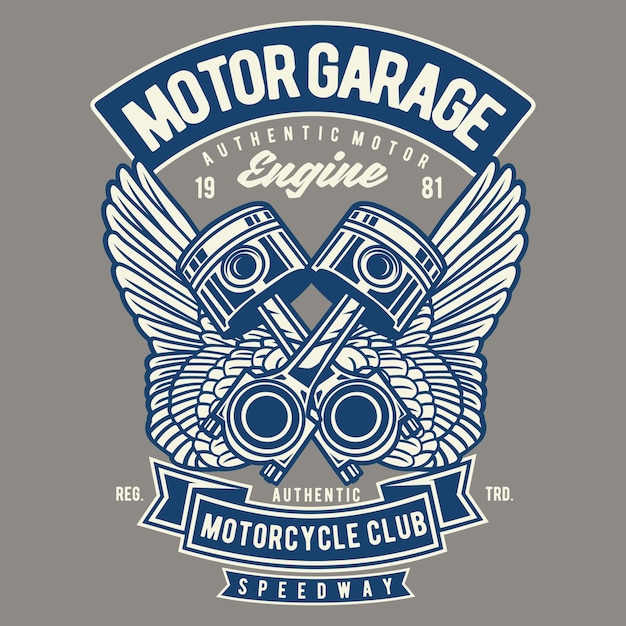 Vector garaje de motor