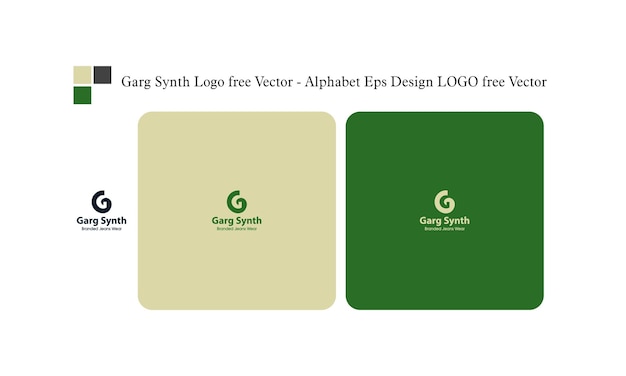 Garg synth logo vector libre alfabeto eps design logo vector libre