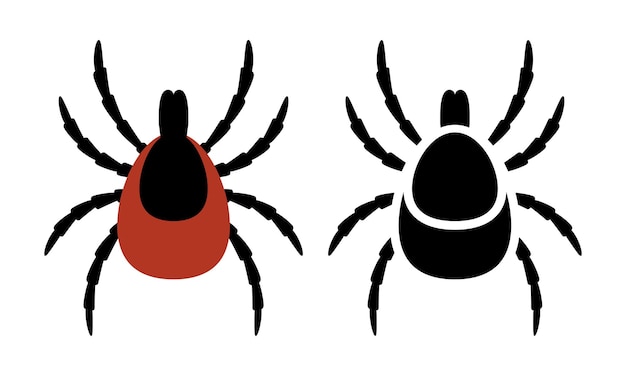 Garrapatas, conjunto, garrapata de venado, vector, clipart, aislado, blanco, plano de fondo