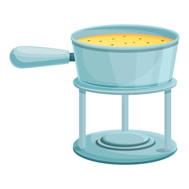 Gas comida olla icono dibujos animados vector cocina cacerola cacerola estufa
