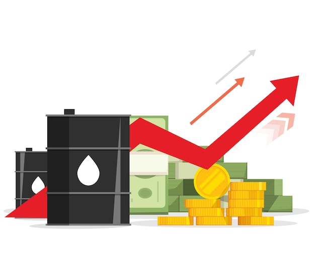 La gasolina, el precio del diésel aumenta la ilustración del concepto, la subida del precio del petróleo en la India.