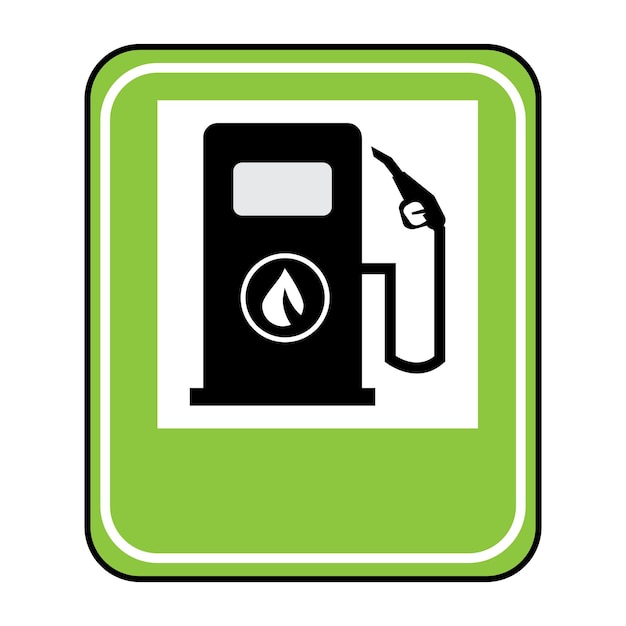 Gasolinera icono logo vector plantilla de diseño