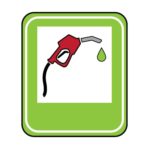 Vector gasolinera icono logo vector plantilla de diseño