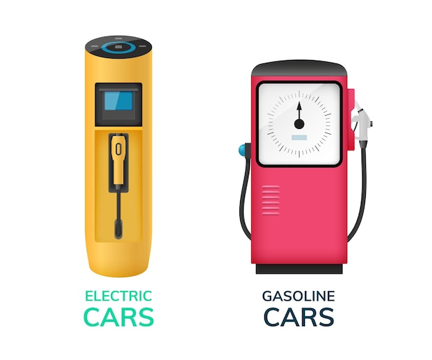 Gasolineras o dispensadores de gasolina y vehículos eléctricos