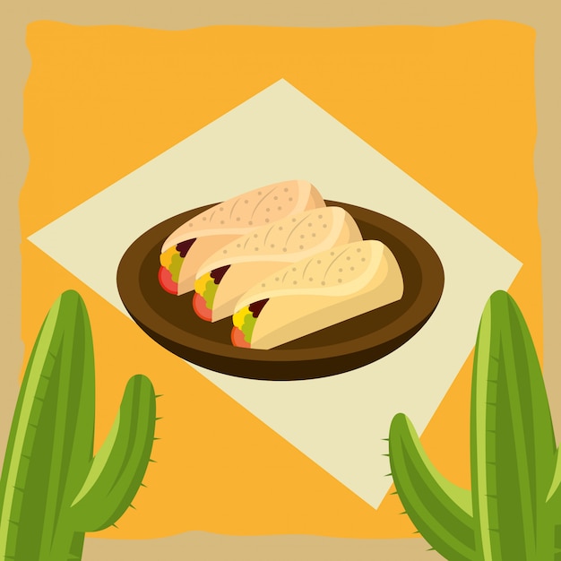 Vector gastronomia mexicana