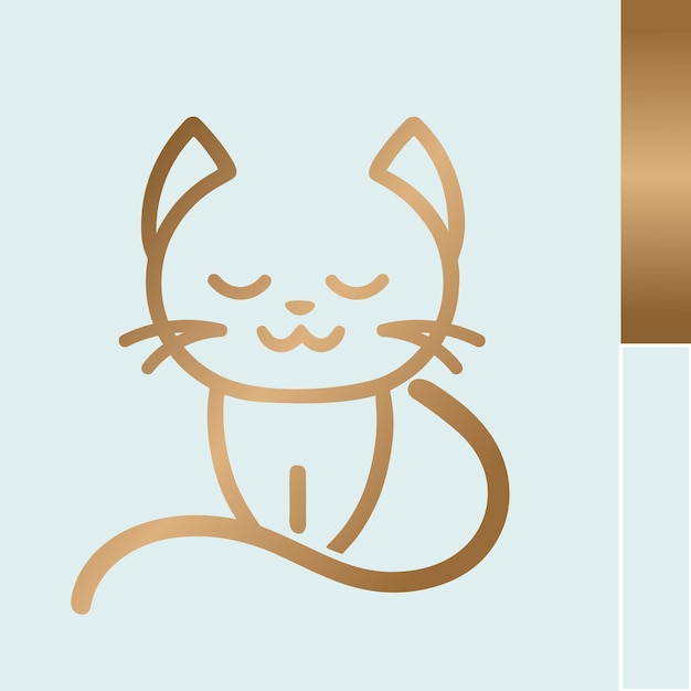 Vector gatito lindo en línea