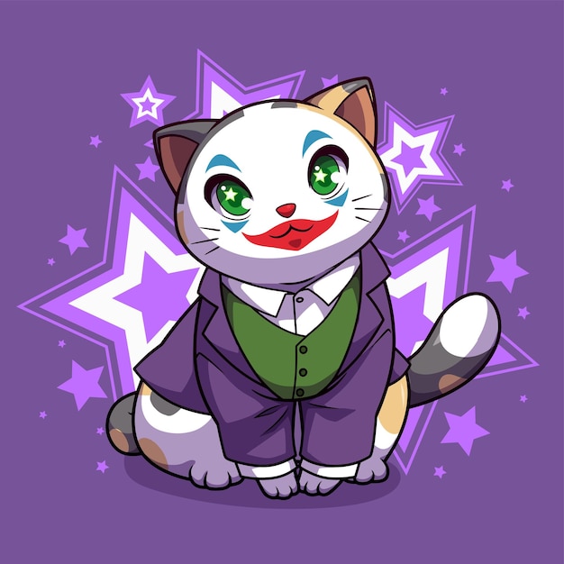 Vector gatito lindo en trajes espeluznantes