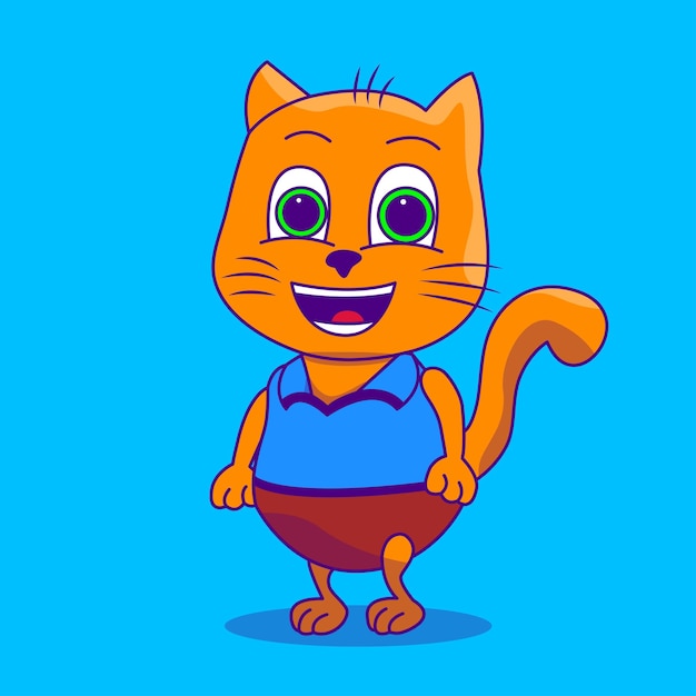 Vector gatito sonriente para varios tipos de uso