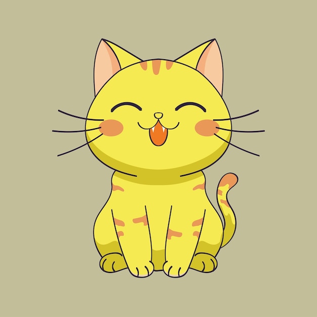 Un gato amarillo con una nariz roja y un fondo verde con un gato amarillo en él