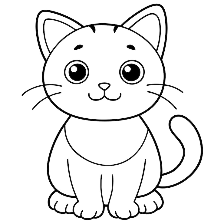 Vector el gato de cartón es un vector para colorear libros de ilustraciones 26