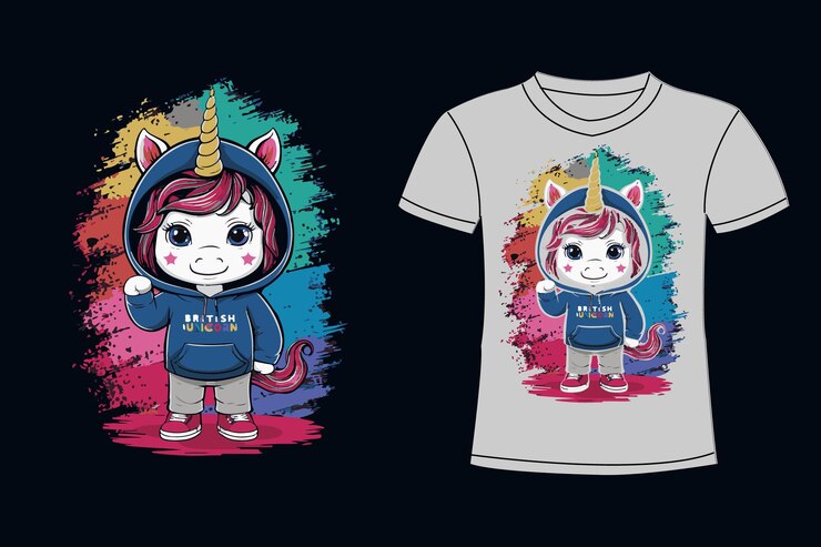 un gato de dibujos animados con la palabra unicornio en él