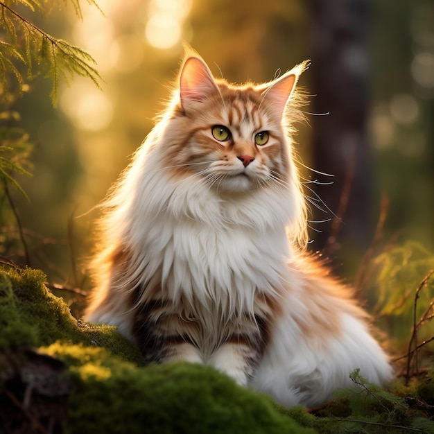 Gato gatito del bosque de Noruega