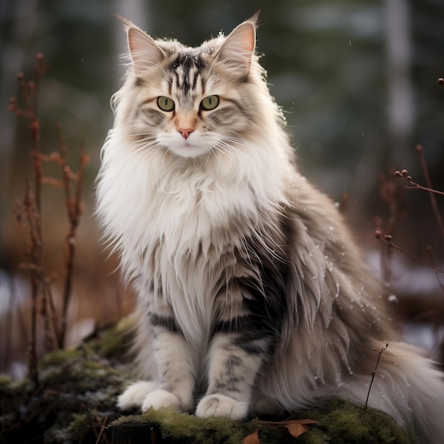 Gato gatito del bosque de Noruega