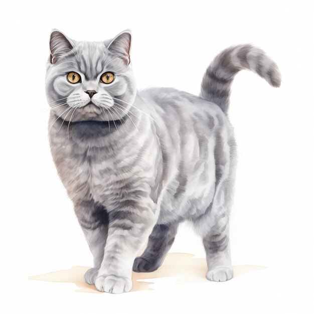 Vector gato gatito británico de pelo corto