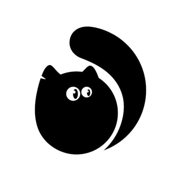 Gato gracioso para logo