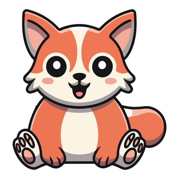 Gato lindo gatito meow vector exacto Ilustración