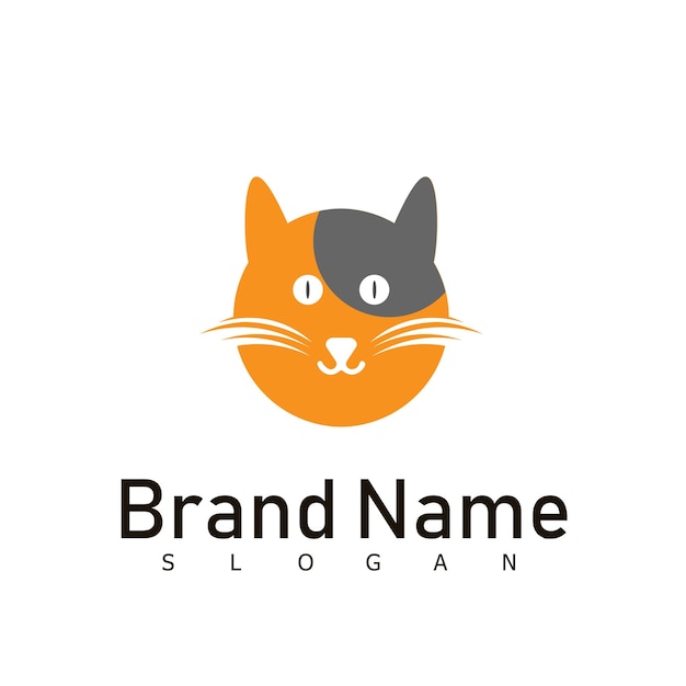 Gato logo animal diseño símbolo
