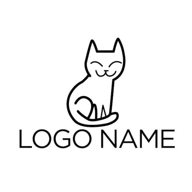 Vector gato del logotipo
