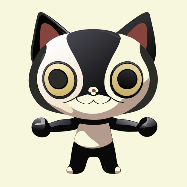 Vector gato macho lindo para dibujos animados de marioneta vectorial de adobe