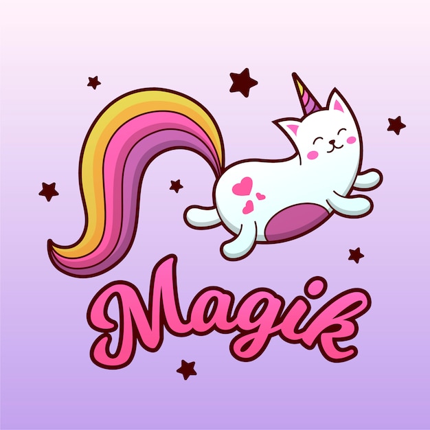 Gato mágico unicornio