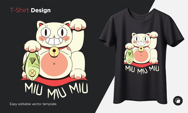 Gato Maneki neko Estampados en camisetas sudaderas fundas para móviles souvenirs