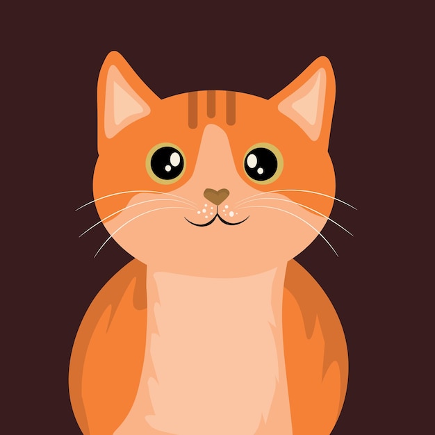 un gato marrón una ilustración vectorial para su diseño o obra de arte