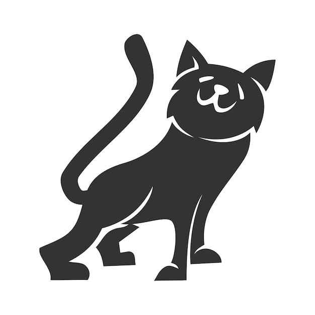 Gato mimado Icono Ilustración Marca Identidad