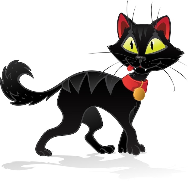 Gato negro terrible de Halloween