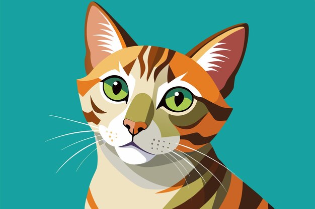 un gato con ojos verdes y un ojo verde