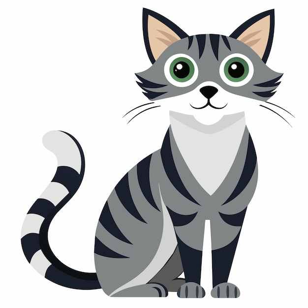 un gato que es blanco y negro con ojos verdes