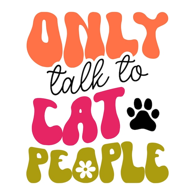 Gato Retro Groovy SVG Bundle Gato Amante de Gato Gato Mamá Gato Curioso Gato Citas Gato Dicas de Gato