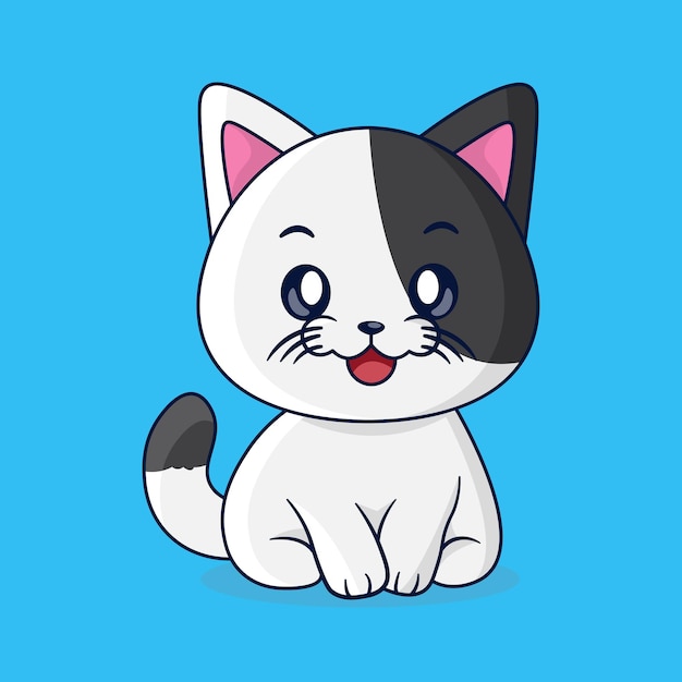 gato sonriente vector
