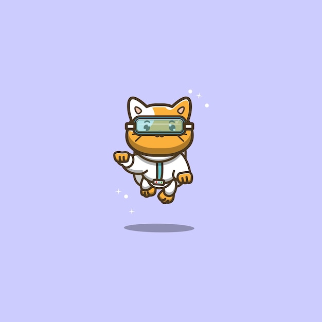 Gato con traje de astronauta moderno