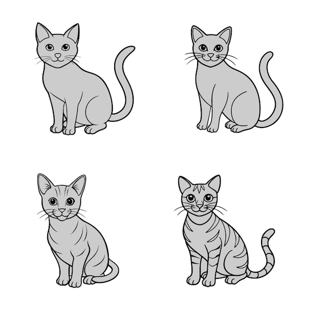 gato vector silueta