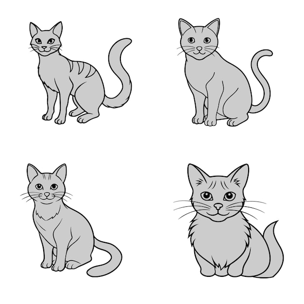 gato vector silueta