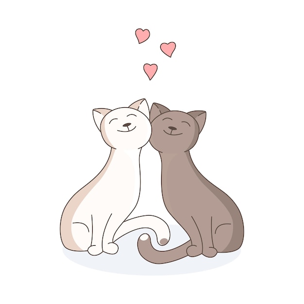 Gatos enamorados, el concepto de comprensión completa, yin y yang