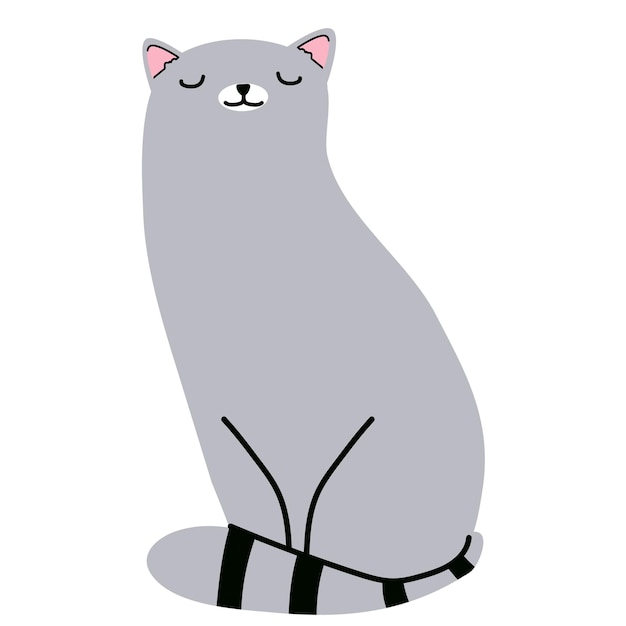 Gatos minimalistas Dibujo Icono de gato