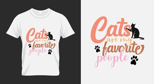 Vector los gatos son mis personas favoritas funny cat quote svg design