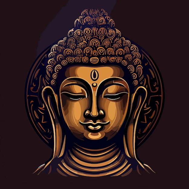 Gautama Buda vector icono ilustración