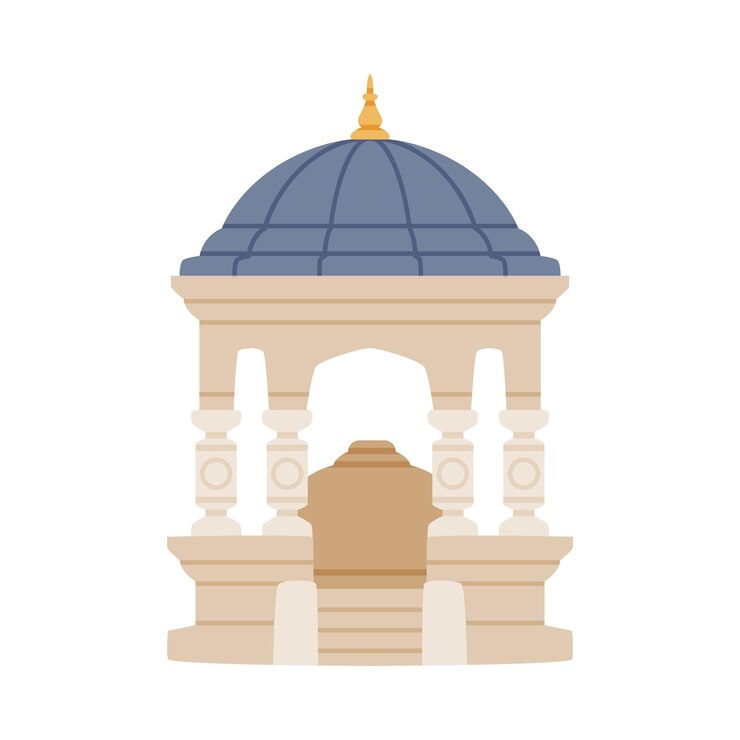 Vector gazebo de fuente alemana como ilustración vectorial de construcción de pavo