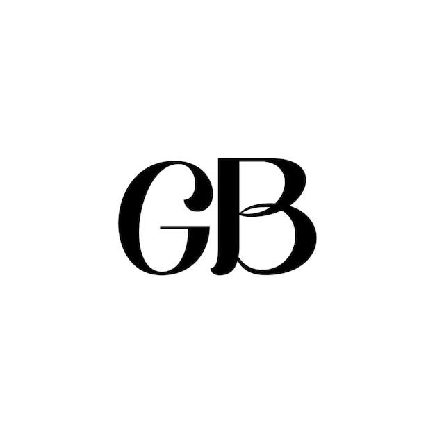 GB monograma logotipo diseño carta texto nombre símbolo monocromo logotipo alfabeto carácter simple logotipo