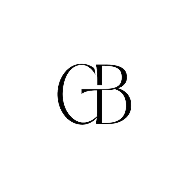 GB monograma logotipo diseño carta texto nombre símbolo monocromo logotipo alfabeto carácter simple logotipo