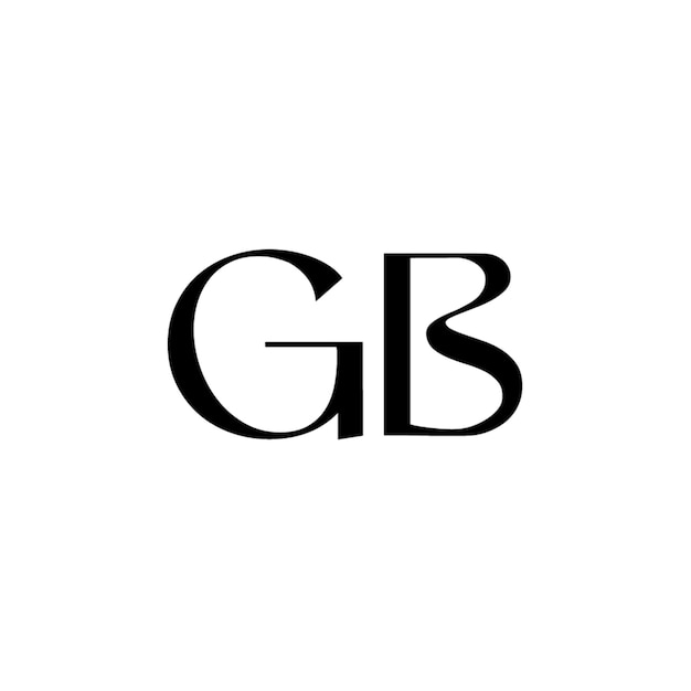 GB monograma logotipo diseño carta texto nombre símbolo monocromo logotipo alfabeto carácter simple logotipo