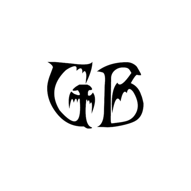 GB monograma logotipo diseño carta texto nombre símbolo monocromo logotipo alfabeto carácter simple logotipo
