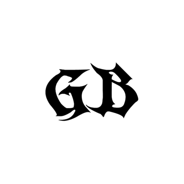 GB monograma logotipo diseño carta texto nombre símbolo monocromo logotipo alfabeto carácter simple logotipo