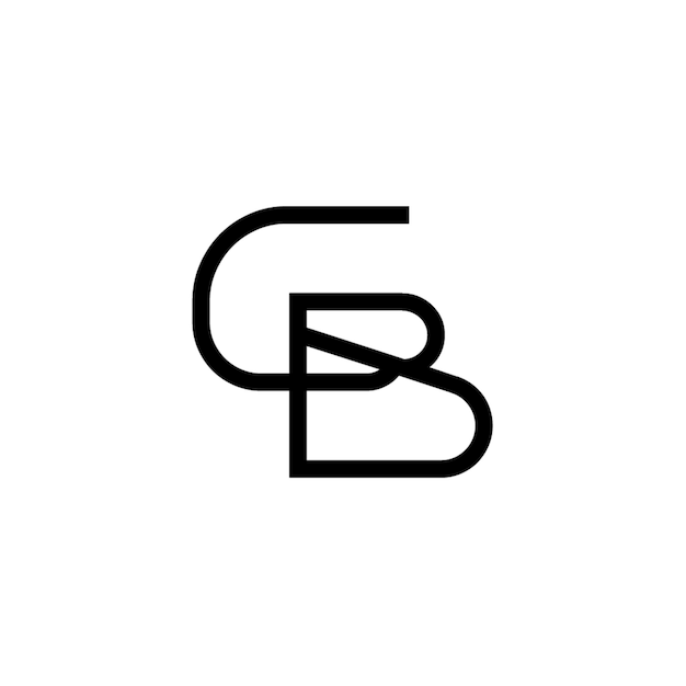 GB monograma logotipo diseño carta texto nombre símbolo monocromo logotipo alfabeto carácter simple logotipo
