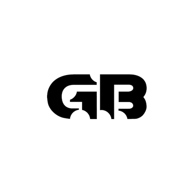 GB monograma logotipo diseño carta texto nombre símbolo monocromo logotipo alfabeto carácter simple logotipo